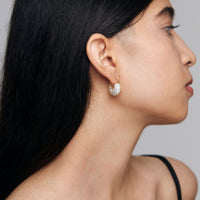 PAVE DOME HUGGIES Earrings
