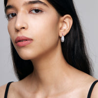 PAVE DOME HUGGIES Earrings