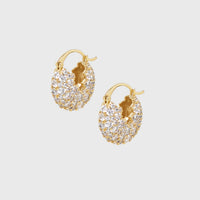 PAVE DOME HUGGIES Earrings
