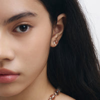 CLEAR QUARTZ STUD Earrings
