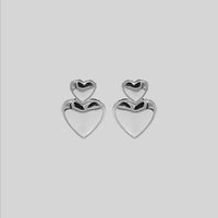 DOUBLE HEARTTHROB Dangle Earrings