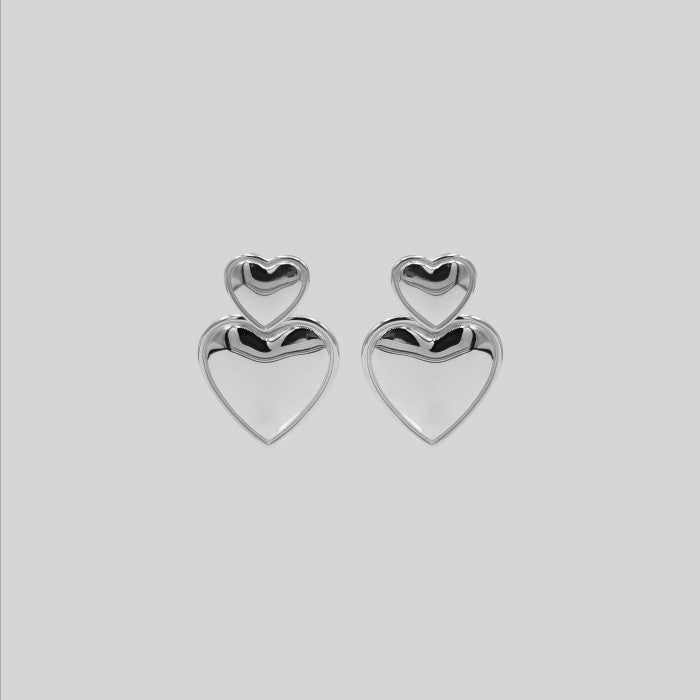 DOUBLE HEARTTHROB Dangle Earrings