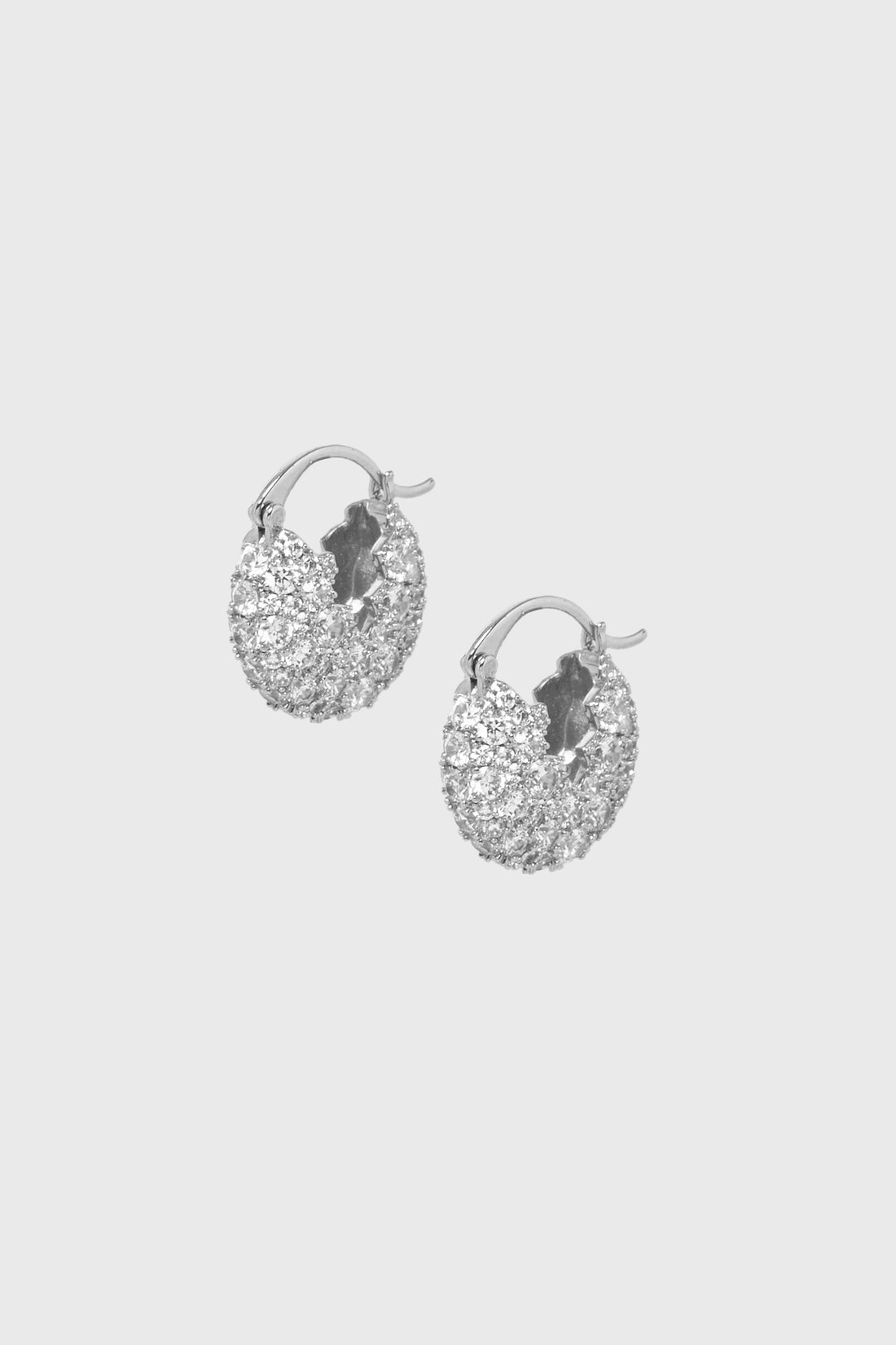 PAVE DOME HUGGIES Earrings