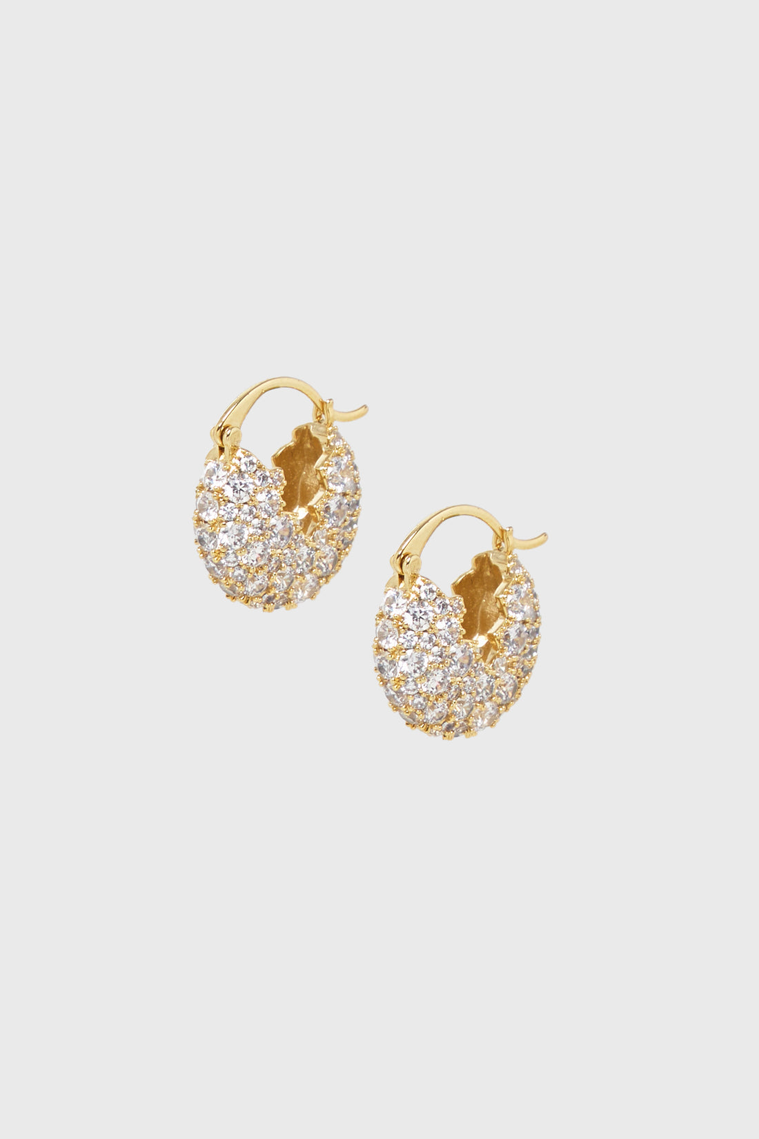 PAVE DOME HUGGIES Earrings