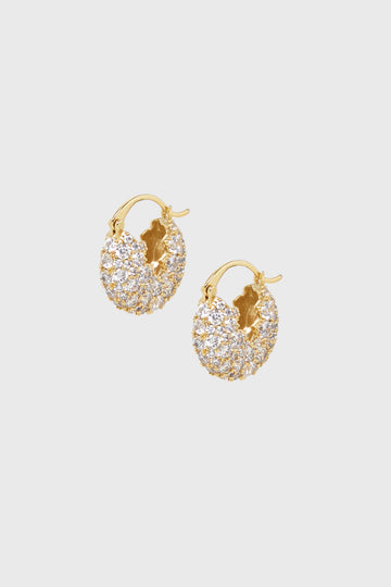 PAVE DOME HUGGIES Earrings