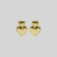 DOUBLE HEARTTHROB Dangle Earrings