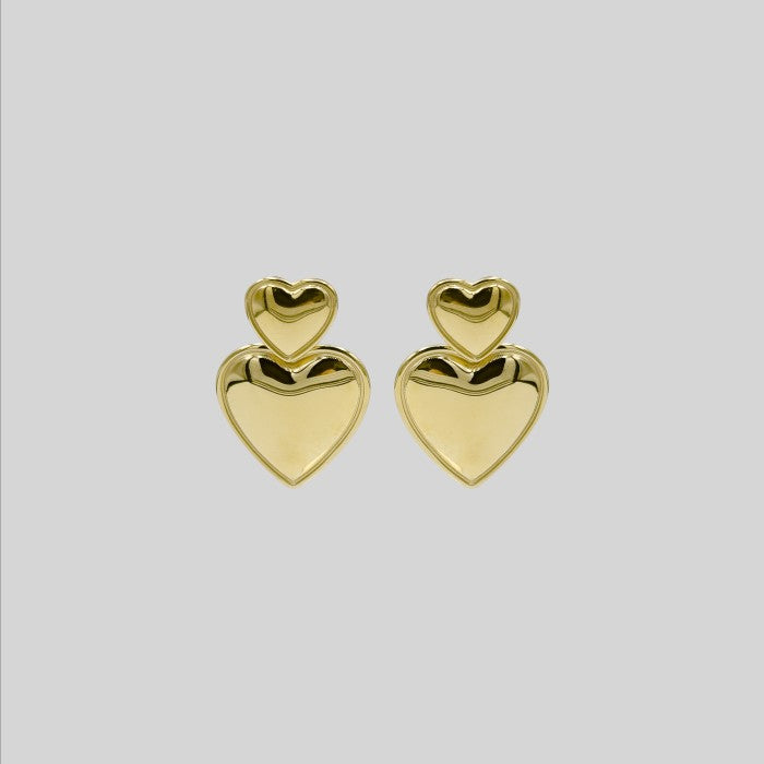 DOUBLE HEARTTHROB Dangle Earrings