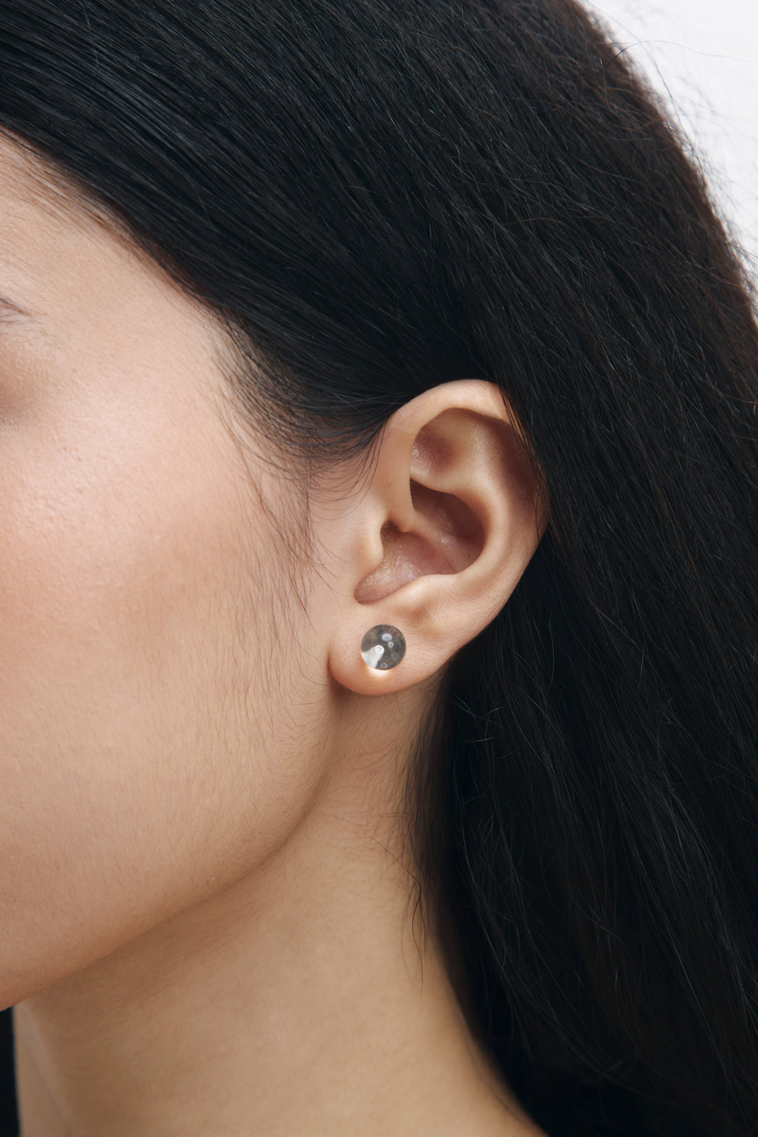 CLEAR QUARTZ STUD Earrings